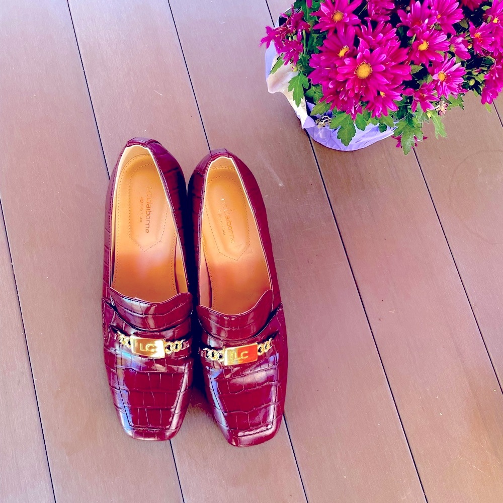 Liz Claiborne burgundy block heels đź‘ 7.5